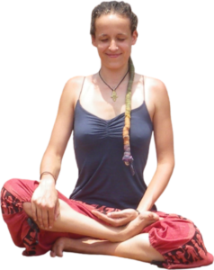 Allison en position de méditation